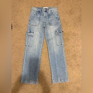 Hidden Los Angeles Cargo style Light Blue Jeans